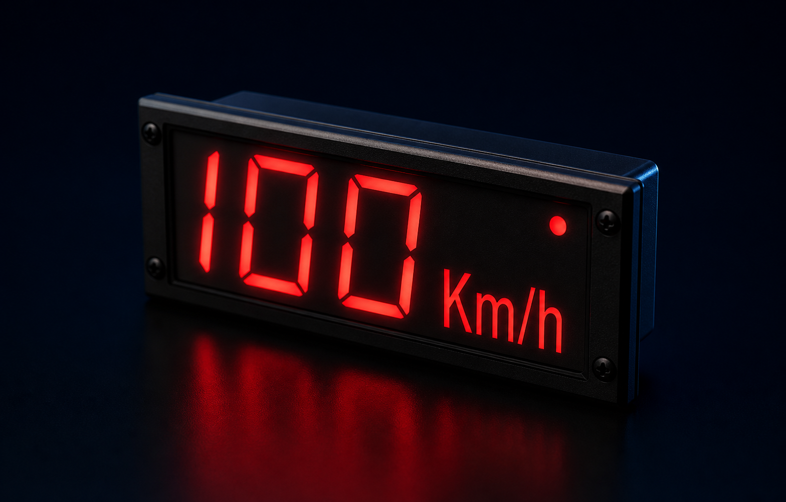 Render de painel digital indicador de velocidade